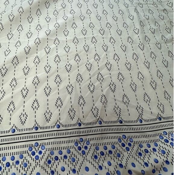 Under Skies Maxi Dress Cream Black Geometric Print Size Large - Picture 6 of 9